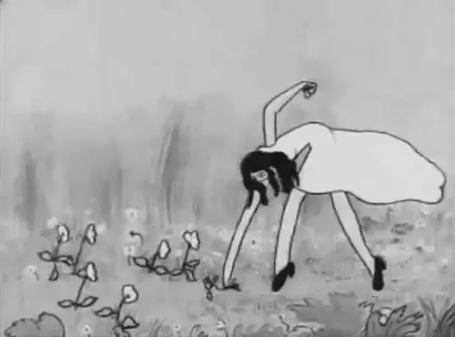 Curated visual reference, landscape animated image with gray and black tones